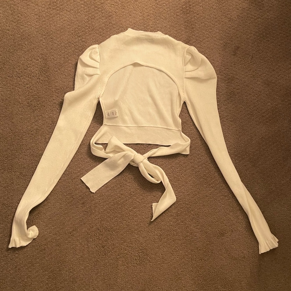 Akira open back crop sweater